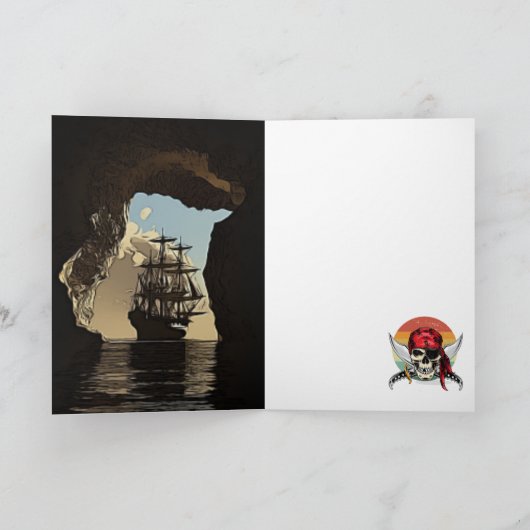 海賊の誕生日 カード (内部)