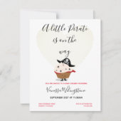 海賊の赤ちゃんがやってくる！ベイビーシャワーのお知らせ 招待状 (正面)