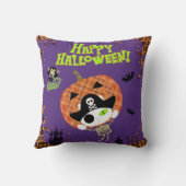 海賊の骨格猫 クッション (裏面)