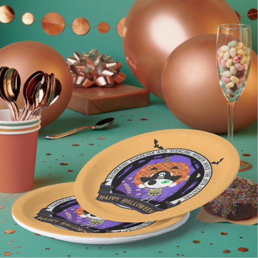 海賊の骨格猫 ペーパープレート (複数)