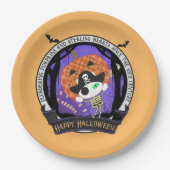 海賊の骨格猫 ペーパープレート (正面)