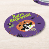 海賊の骨格猫 ラウンドペーパーコースター (アングル)