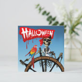 海賊の骸骨セーラーウィズマコーハローウィンパーティ 招待状 (スタンド正面)