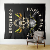 海賊の髑髏の背景 タペストリー (インサイチュ(横))