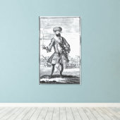 海賊の黒髭を描く、「の一般的な歴史」 キャンバスプリント (インサイチュ (ウッドフロア))