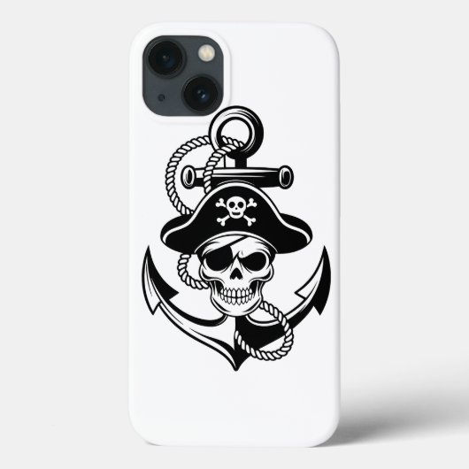 海賊はっきりしたスカルいかり-航海のデザイン Case-Mate iPhoneケース (裏面)