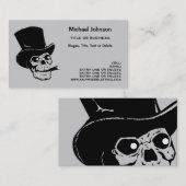 海賊またはスカルの喫煙のシガーの個人的な企業の 名刺 (正面/裏面)