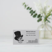 海賊またはスカルの喫煙のシガーの個人的な企業の 名刺 (スタンド正面)