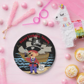 海賊をテーマにしたおもしろい紙プレート/スカル&クロスボーン ペーパープレート (パーティー)