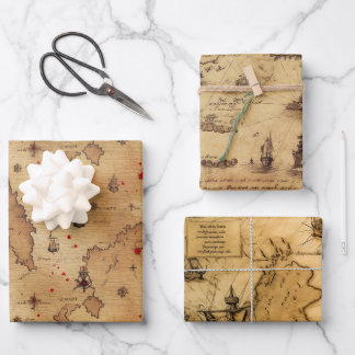 海賊をテーマにした包装紙 ラッピングペーパーシート