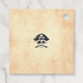 海賊をテーマにした宝石地図バースデーパーティー フェイバータグ (裏面)