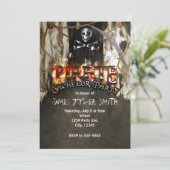 海賊をテーマにした独身パーティーの招待状 招待状 (スタンド正面)