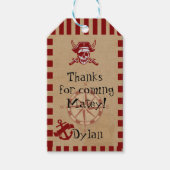 海賊をテーマにした誕生日サンキューギフトラベル ギフトタグ (正面)