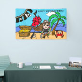 海賊をテーマにした誕生日バナー 横断幕 (トレードショー)