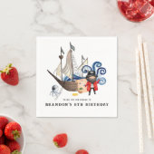 海賊をテーマにした誕生日パーティナプキンス スタンダードカクテルナプキン (インサイチュ)