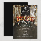 海賊をテーマにした誕生日パーティーの招待状 招待状 (正面/裏面)