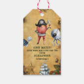 海賊をテーマにした誕生日パーティー ギフトタグ (正面)