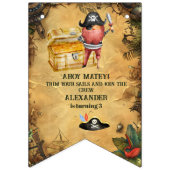 海賊をテーマにした誕生日パーティー バンティングフラッグ (第1の旗)