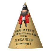 海賊をテーマにした誕生日パーティー パーティーハット (正面)