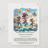 海賊をテーマにした誕生日パーティー 招待状 (正面)