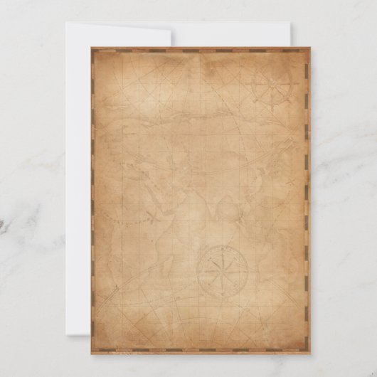 海賊をテーマにした誕生日パーティー 招待状 (裏面)