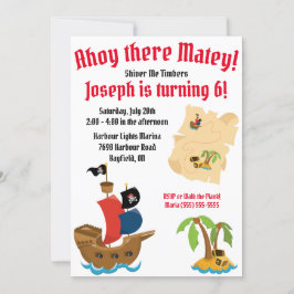 海賊をテーマにした誕生日パーティー 招待状
