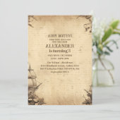 海賊をテーマにした誕生日パーティー 招待状 (スタンド正面)