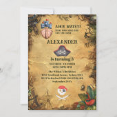 海賊をテーマにした誕生日パーティー 招待状 (正面)