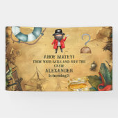 海賊をテーマにした誕生日パーティー 横断幕 (横)