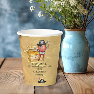 海賊をテーマにした誕生日パーティー 紙コップ