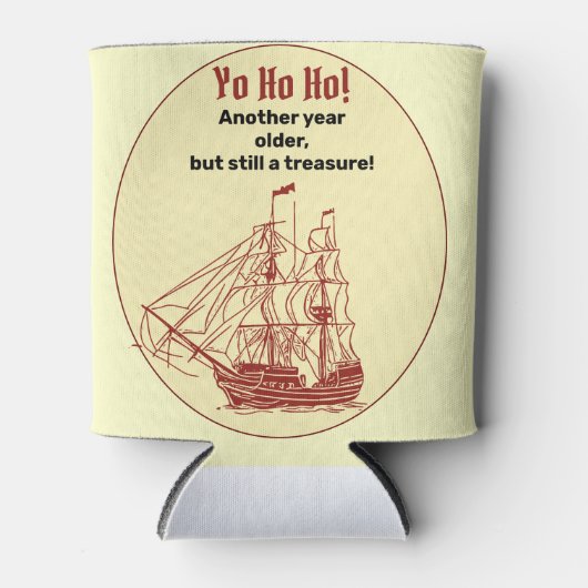 海賊をテーマにした誕生日 缶クーラー (正面)