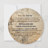 海賊アドベンチャー待ち |ヴィンテージ出荷テーマパーティー 招待状 (裏面)