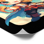 海賊アニメとしてかわいい猫かわいい ポスター (角)