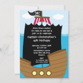 海賊アホイ·メイツ誕生日パーティーの招待ボーイ 招待状 (正面)