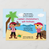 海賊アホイ・メイツ・バースデー・パーティー招待ボーイ 招待状 (正面/裏面)