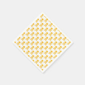 海賊イエロークロスボーンズカラフルキッズおもしろい スタンダードカクテルナプキン (角)