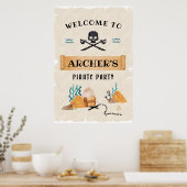 海賊ウェルカムサイン、海賊パーティー ポスター (キッチン)