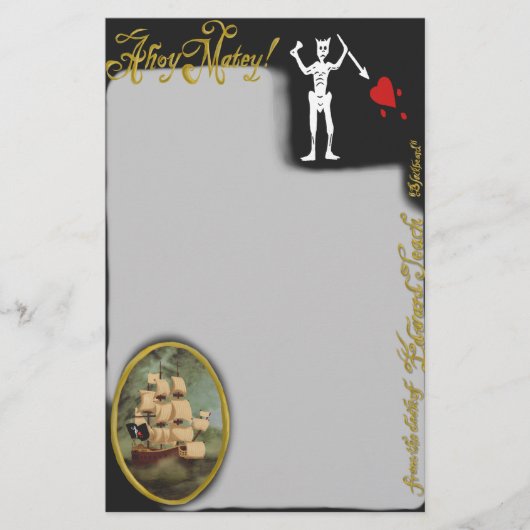 海賊エドワード文房具のデスクからへ 便箋 (正面)