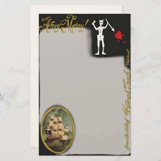 海賊エドワード文房具のデスクからへ 便箋 (正面/裏面)