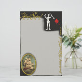 海賊エドワード文房具のデスクからへ 便箋 (スタンド正面)