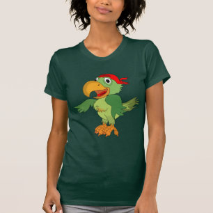 海賊オウムのアニメーションの漫画のイラストレーション Tシャツ