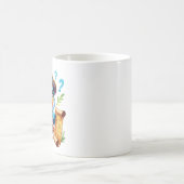 海賊オウム かわいい冒険アート コーヒーマグカップ (中央)