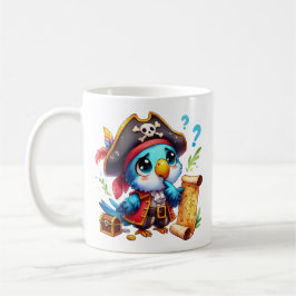 海賊オウム かわいい冒険アート コーヒーマグカップ