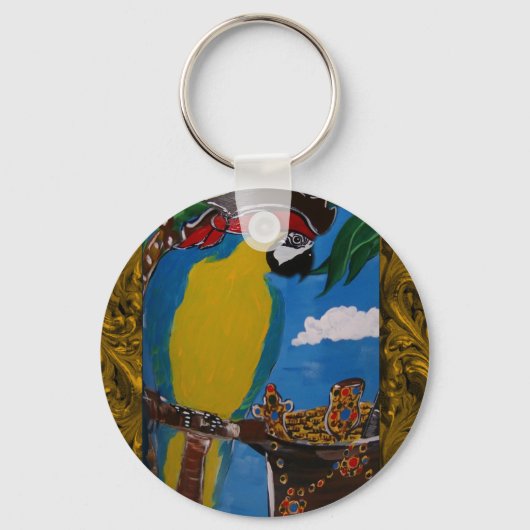 海賊オウム キーホルダー (正面)