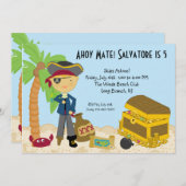 海賊オンアンアイランド誕生日招待状 招待状 (正面/裏面)