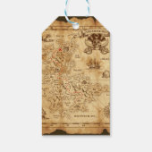 海賊オールドヴィンテージ宝石地図バースデーパーティー ギフトタグ (裏面)