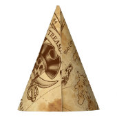 海賊オールドヴィンテージ宝石地図バースデーパーティー パーティーハット (裏面)