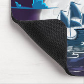 海賊カリブの漫画の旅行プリント。 マウスパッド (コーナー)