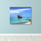 海賊カリブの船 キャンバスプリント (インサイチュ (ウッドフロア))