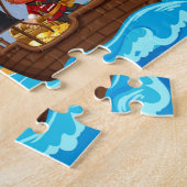 海賊カリブの、宝島、満月。 ジグソーパズル (側面)